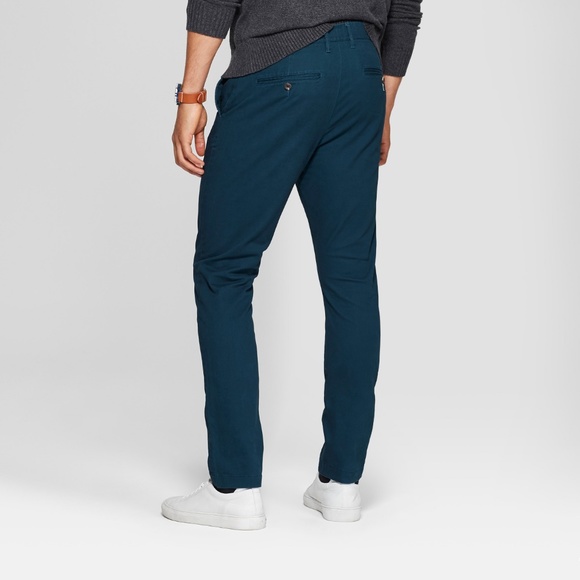 NEW Men's Teal Taper Fit Hennepin Chino Pants NWT - Picture 2 of 8